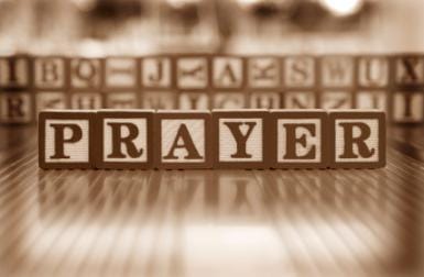 A simple image of prayer