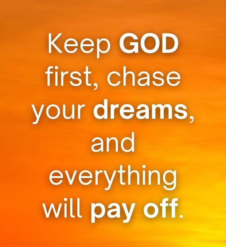 keep God first, the power of prayer, and how faith leads to a life where everything falls into place.